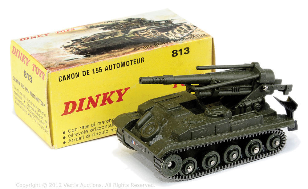French Dinky 813 Canon Automoteur replacement tracks black DDT12