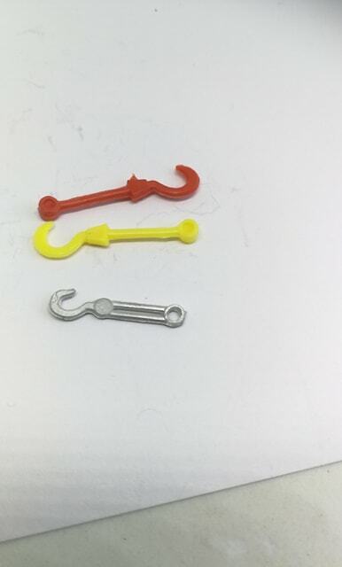 Matchox 30 B 6 Wheel Crane reproduction hook red yellow metal
