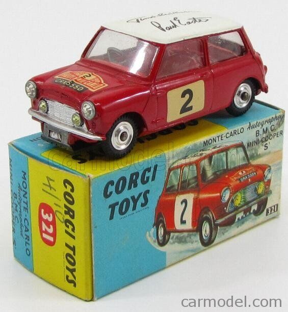 Corgi 321 Monte Carlo Mini Cooper S Rally Autograph decal set only