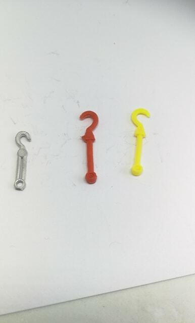 Matchox 30 B 6 Wheel Crane reproduction hook red yellow metal