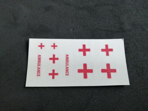 Dinky / Corgi code 3 Red Cross ambulance decals only pre cut