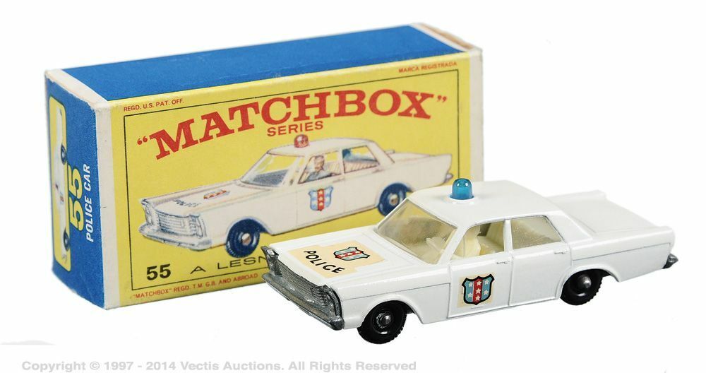 Matchbox 55 C Ford Galaxie Police Car reproduction window unit