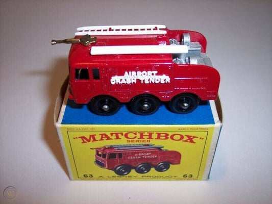 Matchbox 63B Airport Foamite Fire Tender replacement parts ladder hose words mon