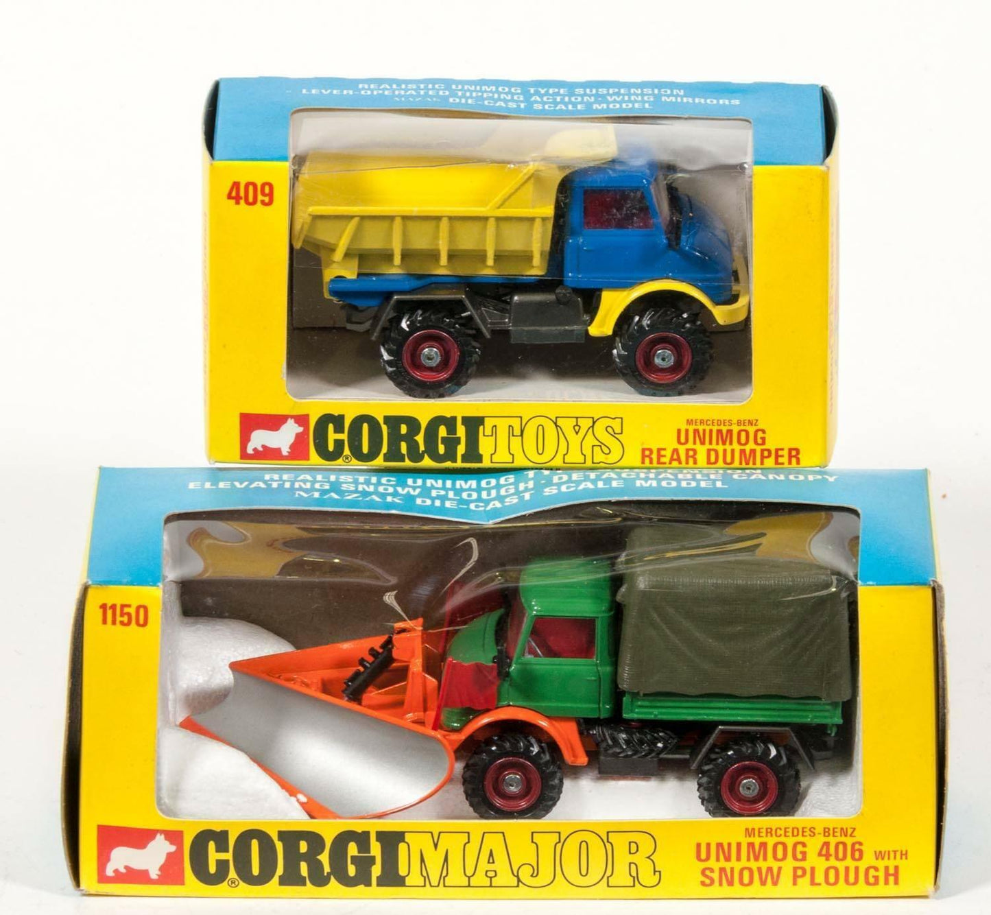 Corgi 406 Mercedes Unimog Replacement Black Treaded 21MM Tyres x 4 DD43