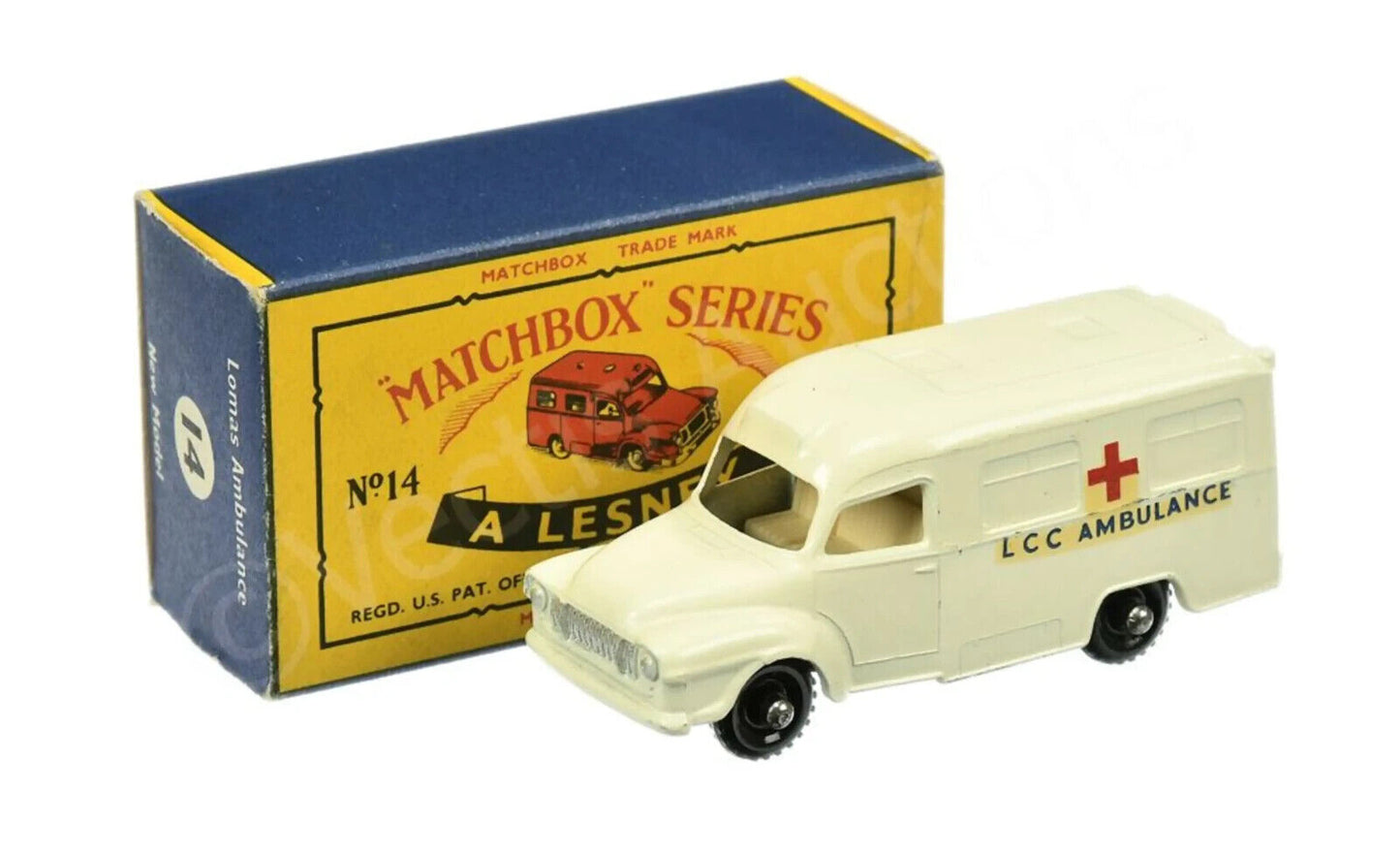 Matchbox 14C Lomas Ambulance reproduction rear door set rh+lh white metal