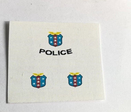 Matchbox 55b/55c/55d Police Car decal set only w/slide