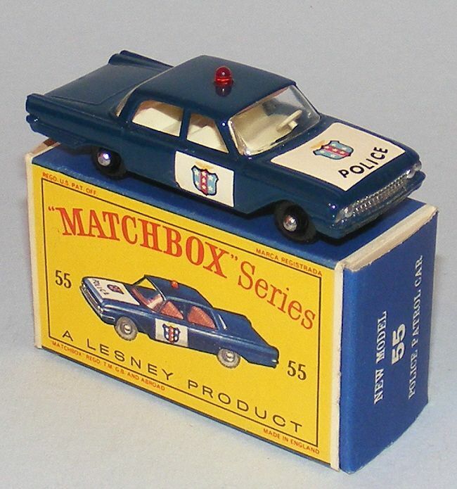 Matchbox 55 B Ford Fairlane Police Car reproduction window unit