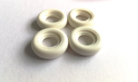 Dinky 17mm replacement tyres x4 smooth white pre war Dinkys etc DD25