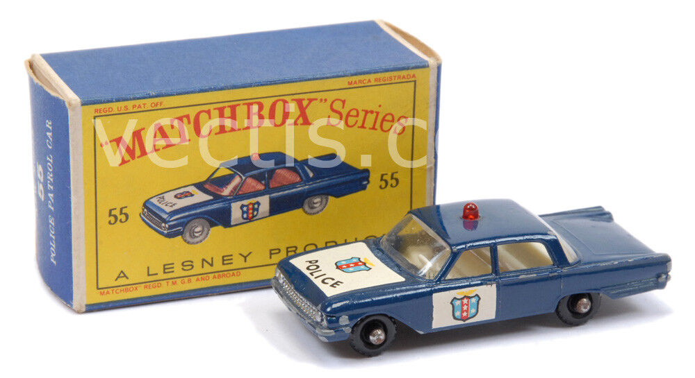 Matchbox 55b/55c/55d Police Car decal set only w/slide