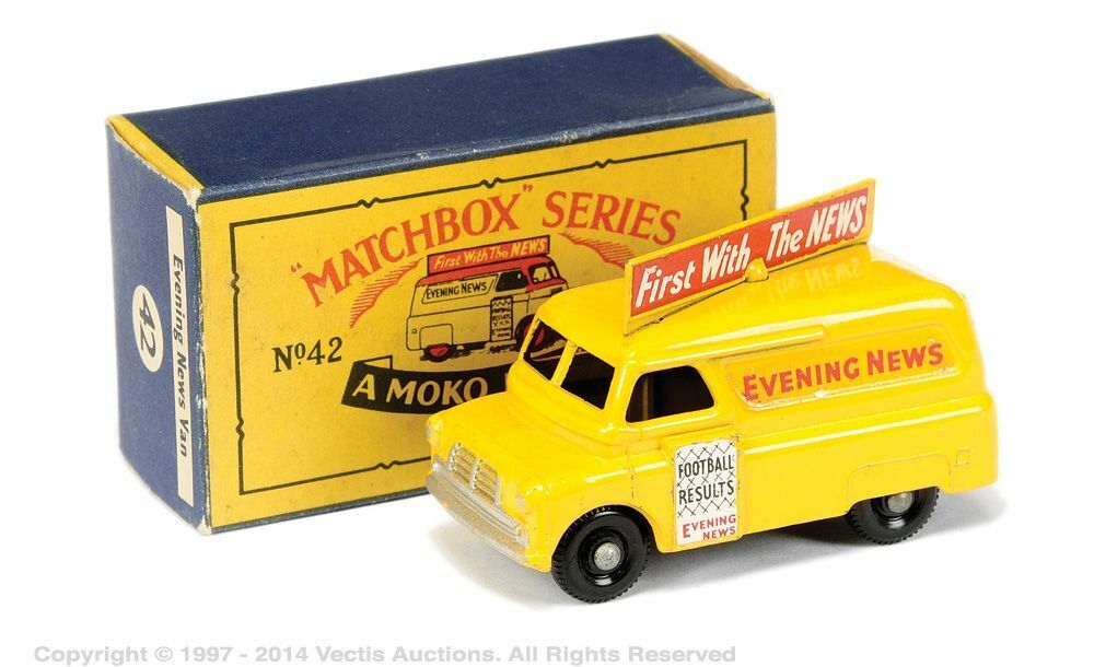 Matchbox 42 A Bedford Evening News Van reproduction headboard