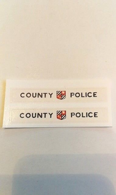 Corgi 464 County Police Van decal set only pre-cut