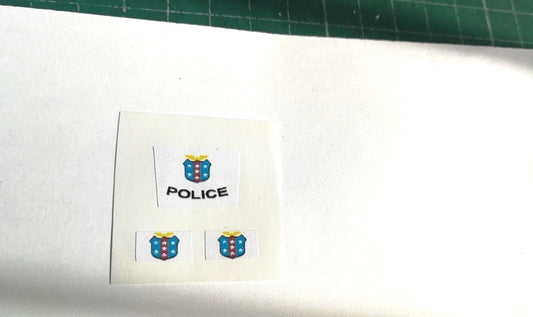 Matchbox 55b/55c/55d Police Car paper sticker decal set only