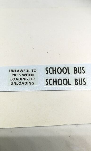 Dinky 949 Wayne School Bus decal set only (R)