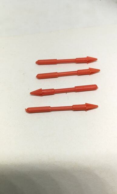 Dinky Toys No 100 - Lady Penelopes Fab 1 set of 4 repro harpoons