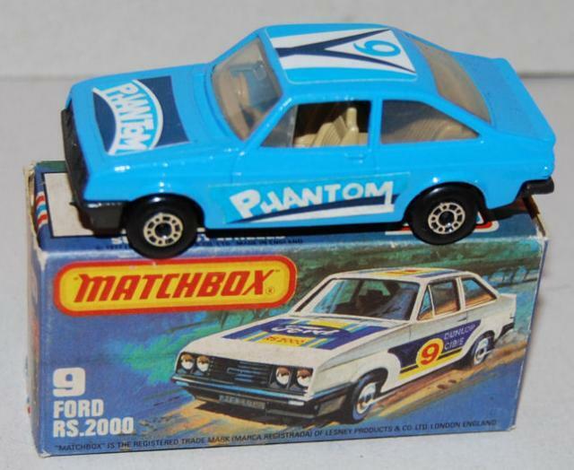 Matchbox No9 Ford Escort RS 2000 Phantom Paper sticker set only.