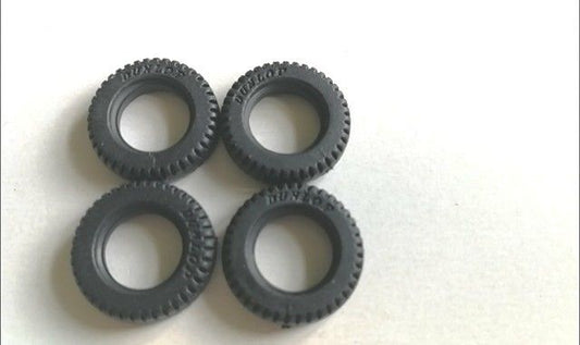 Dinky Replacement tyres15mm treaded DUNLOP french dinky standard sallon size DD4