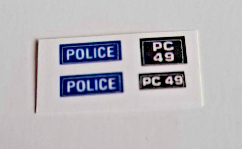 Dinky 256 Humber Hawk Police Car decal set only