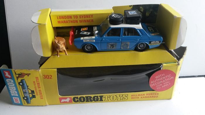 Corgi 302 Hillman Hunter Rally car Sydney To London decal set only with referenc