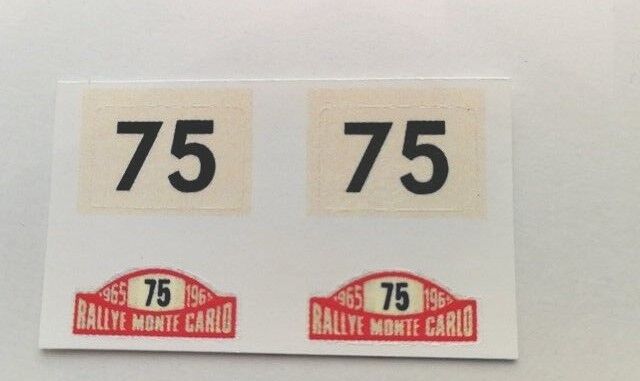 Corgi 323 Monte Carlo Citroen DS19 Rally Car decal set only