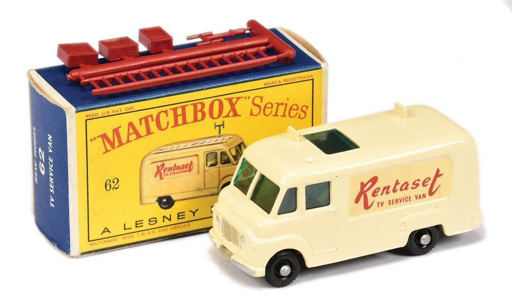 Matchbox Lesney 62 B TV Service van reproduction ladders door window