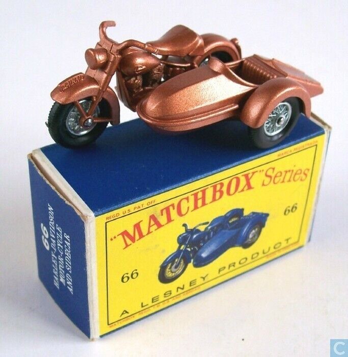 Lesney Matchbox 66 B Harley Davidson Motorcycle & Sidecar reproduction handlebar