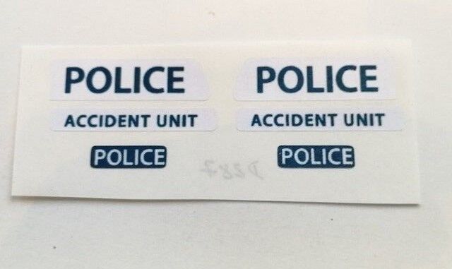 Dinky 287 Ford Transit Police Accident Unit paper sticker set only