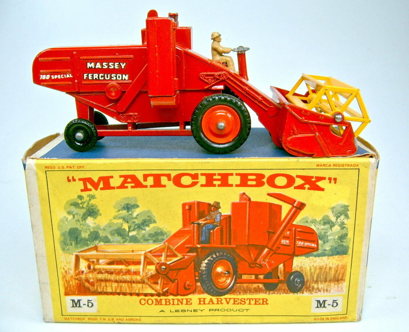 Matchbox M5A Massey Ferguson 780 Combine reproduction driver steering wheel