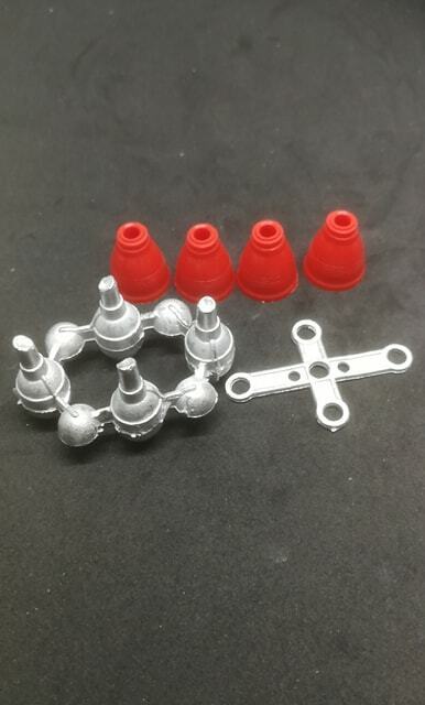 Dinky 359/360 Eagle Freightliner reproduction engine mounting plate exhaust cups