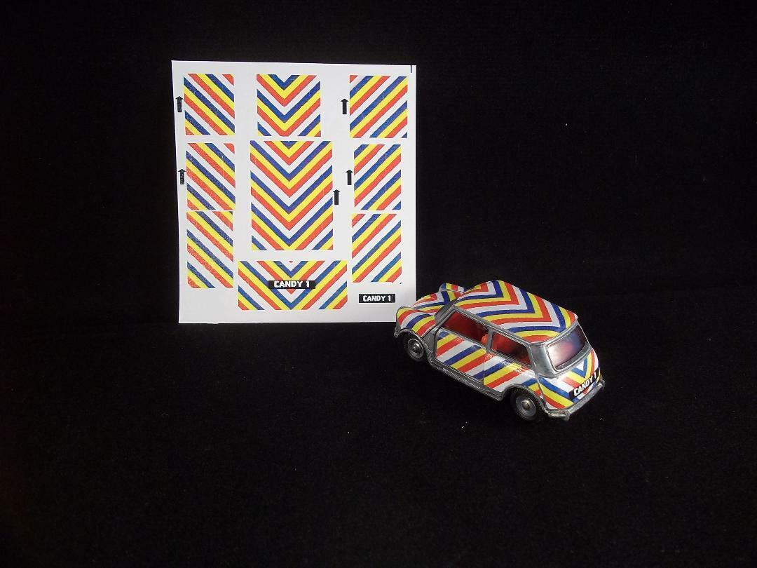 Dinky 107 Stripey Magic Mini decals set only pre-cut