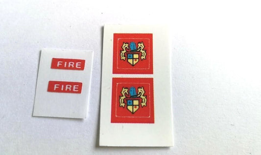 Corgi 213 Jaguar 2.4 Ltr Fire Chief Car decal set only pre-cut