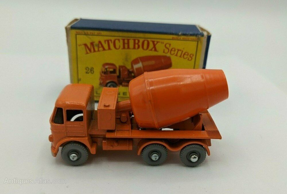 Matchbox Lesney 26B Foden Cement Mixer reproduction Orange/Grey drum