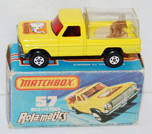 Matchbox 57F Wildlife Truck reproduction Red Or Orange lion