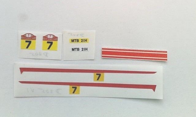 Dinky 205 Monte Carlo Lotus Cortina paper stickers only set 1