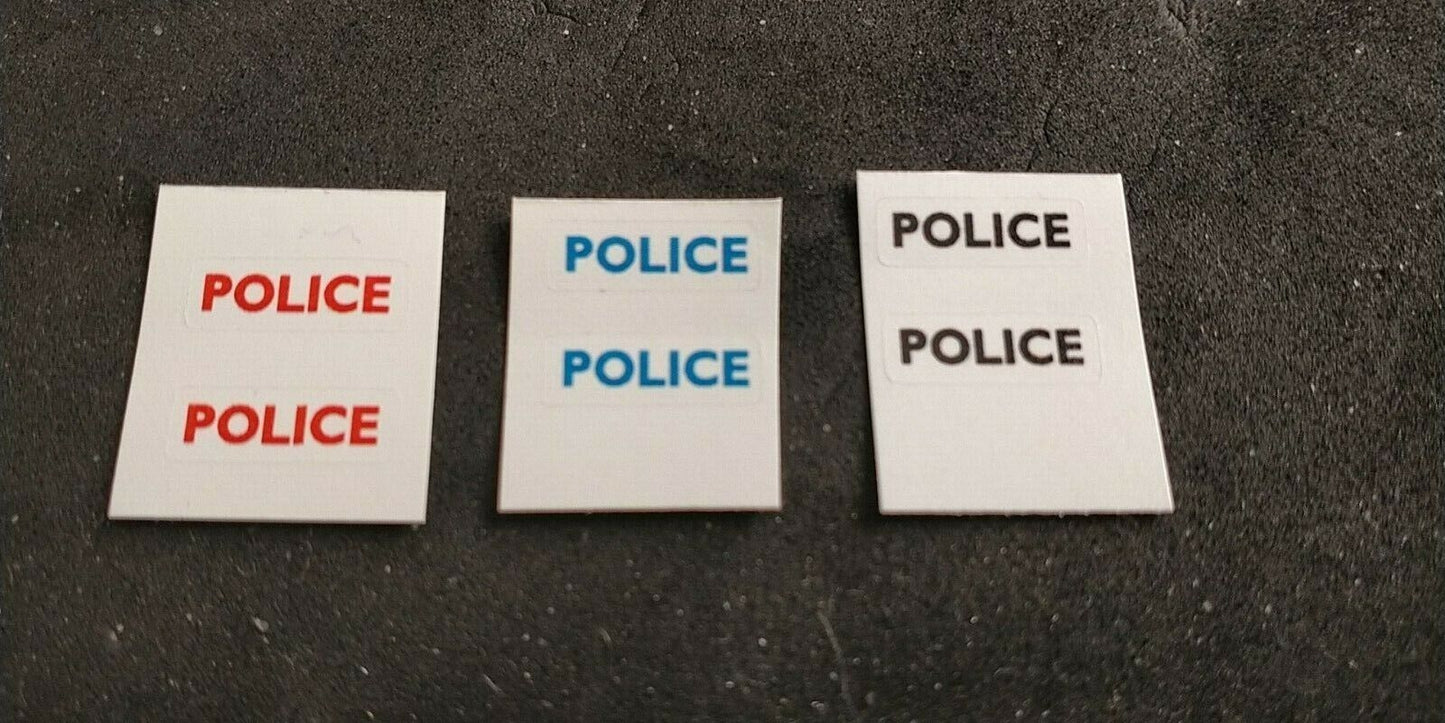 CODE 3 POLICE DECALS IN RED BLUE OR BLACK