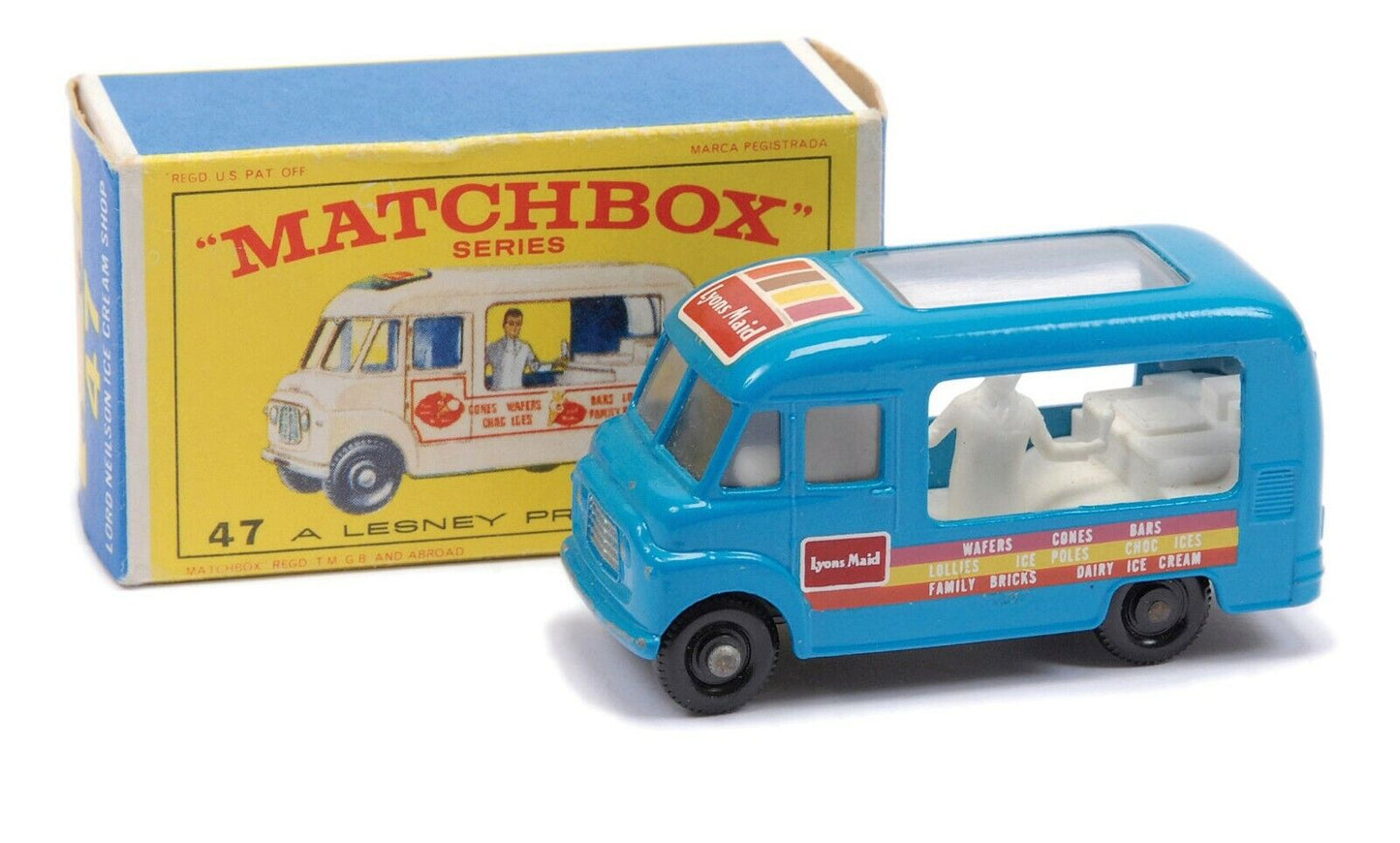 Matchbox 47 B Commer Ice Cream Truck reproduction window unit