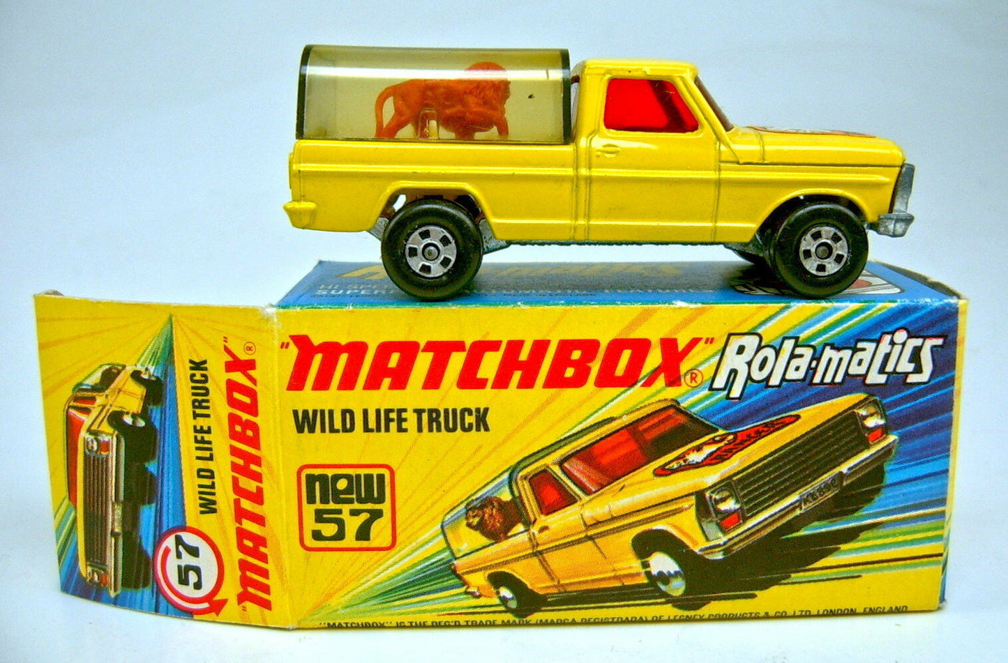 Matchbox 57F Wild Life Truck reproduction clear rear cover