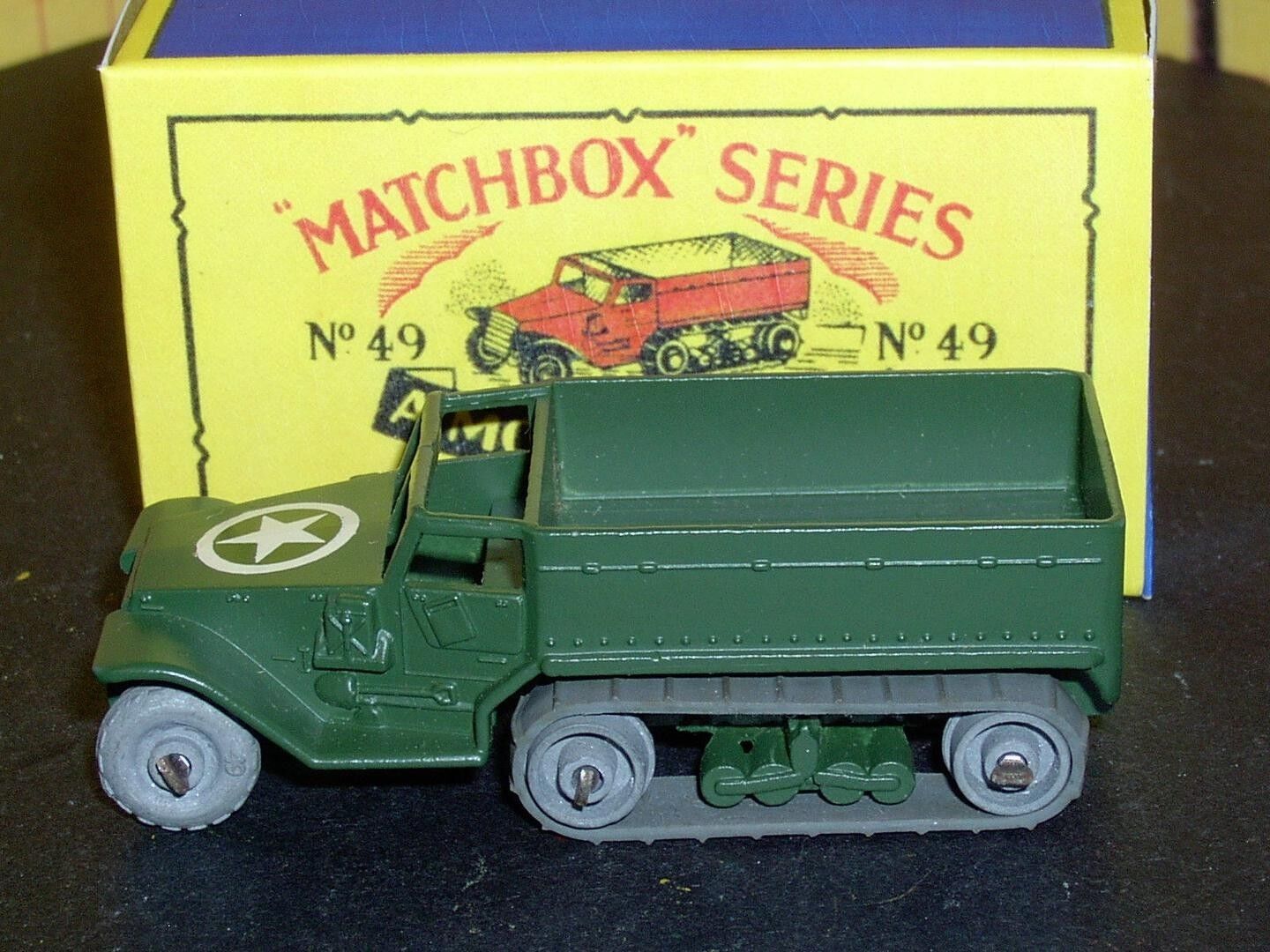 Matchbox 1-75 No 49 Halftrack grey replacement tracks x2 DDT4