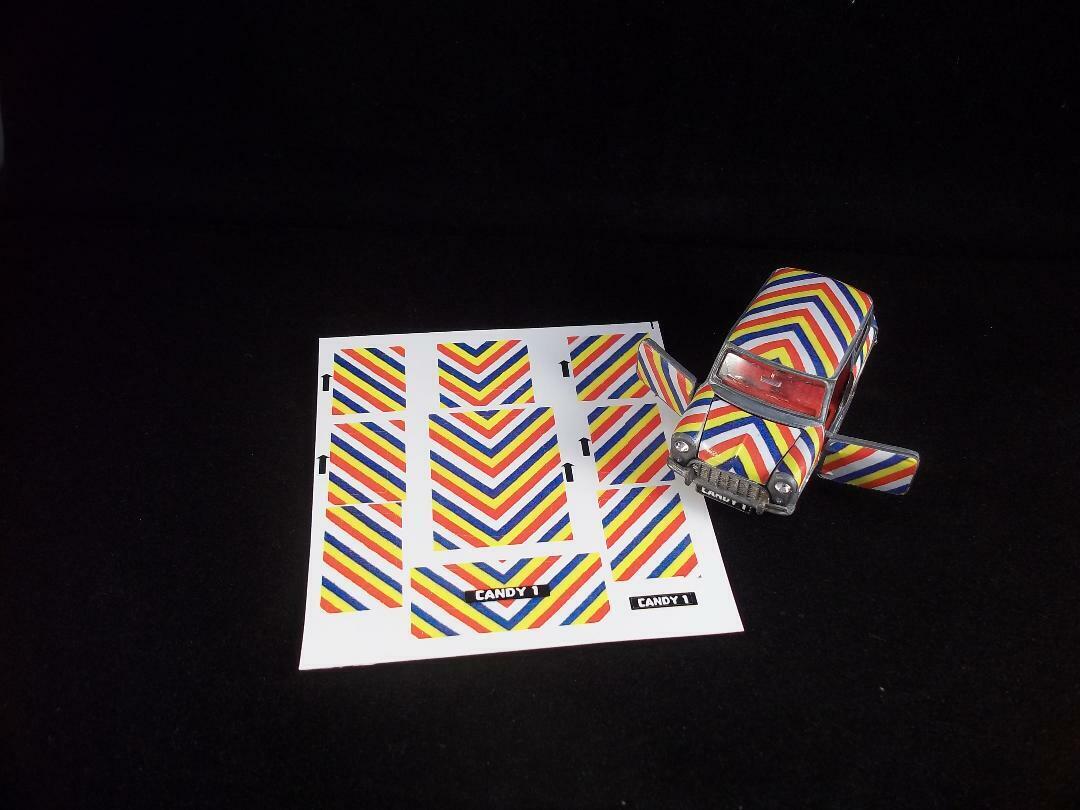 Dinky 107 Stripey Magic Mini decals set only pre-cut