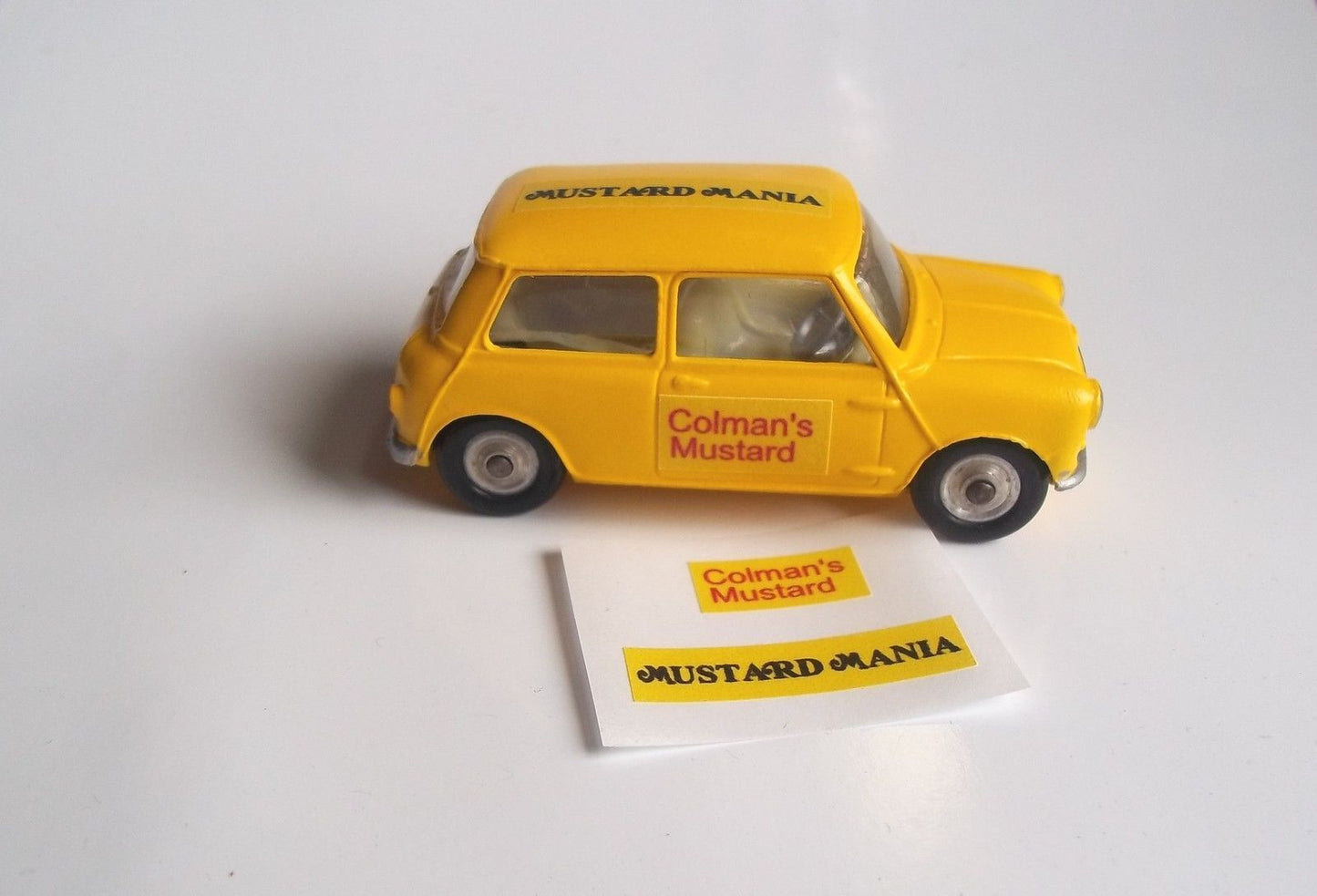 Corgi No.226 Morris Mini-Minor Rare Colmans Mustard Promotion stickers.