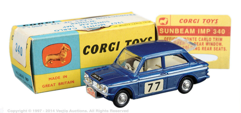 Corgi 340 Monte Carlo Sunbeam Imp decal set only pre-cut