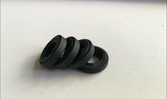 Corgi Replacement Tyres 16MM 5mm wideTreaded CORGI TOYS batmobile RR  x4 DD9