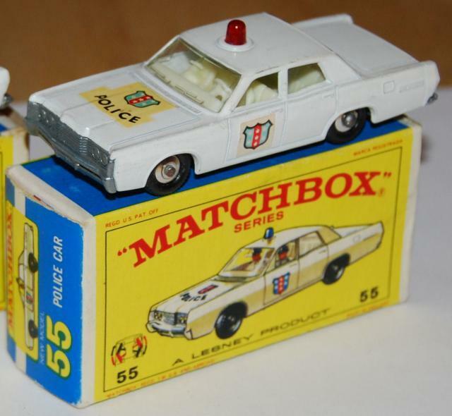 Matchbox 55 D Mercury Police Car reproduction window unit