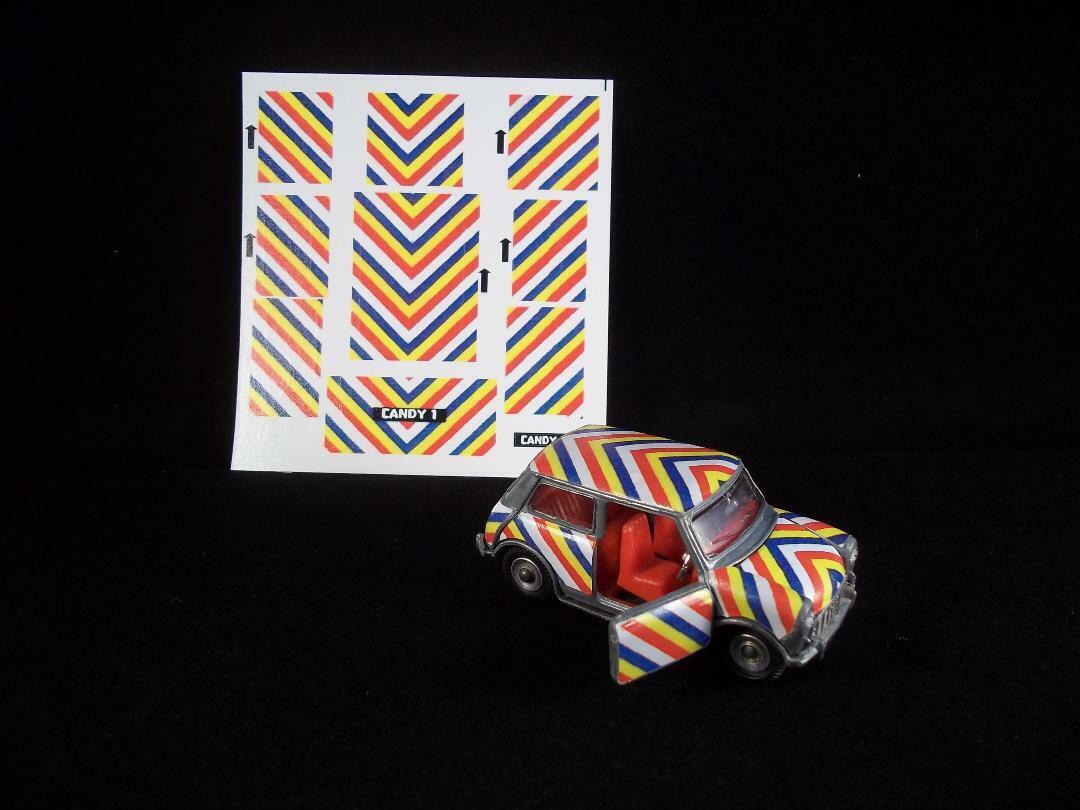 Dinky 107 Stripey Magic Mini decals set only pre-cut