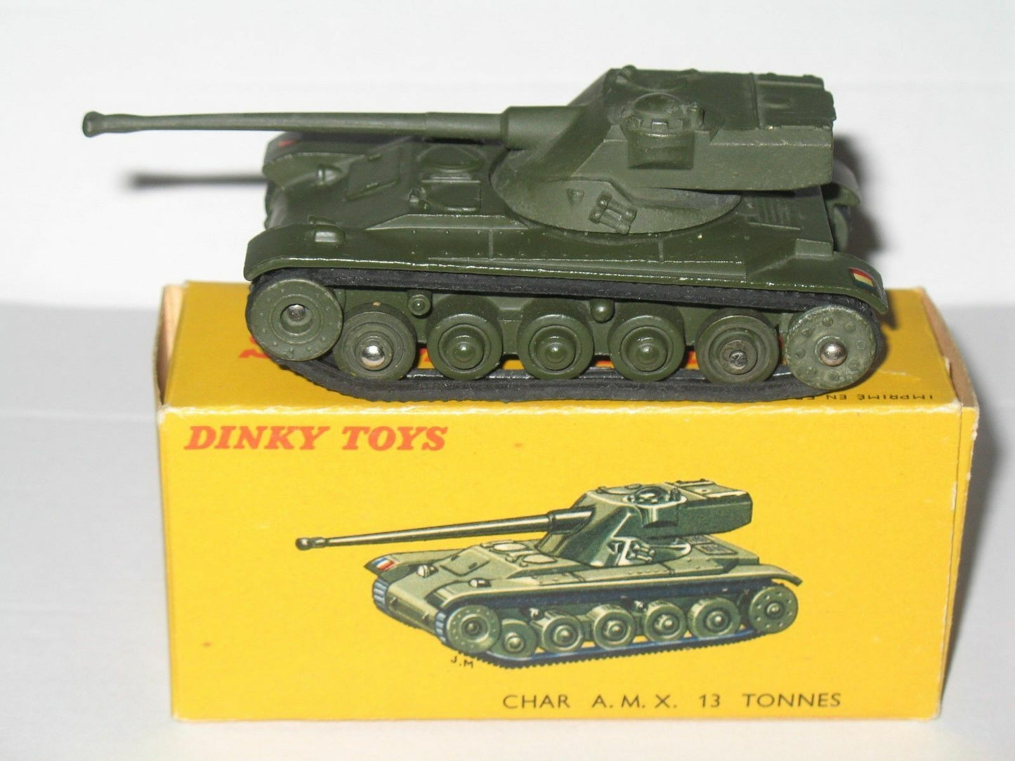 French Dinky 80c/813 AMX Tank French Flags x 4 decal only (R)