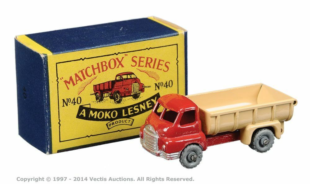 Matchbox 40 A Bedford Tipper Truck reproduction white metal tail gate