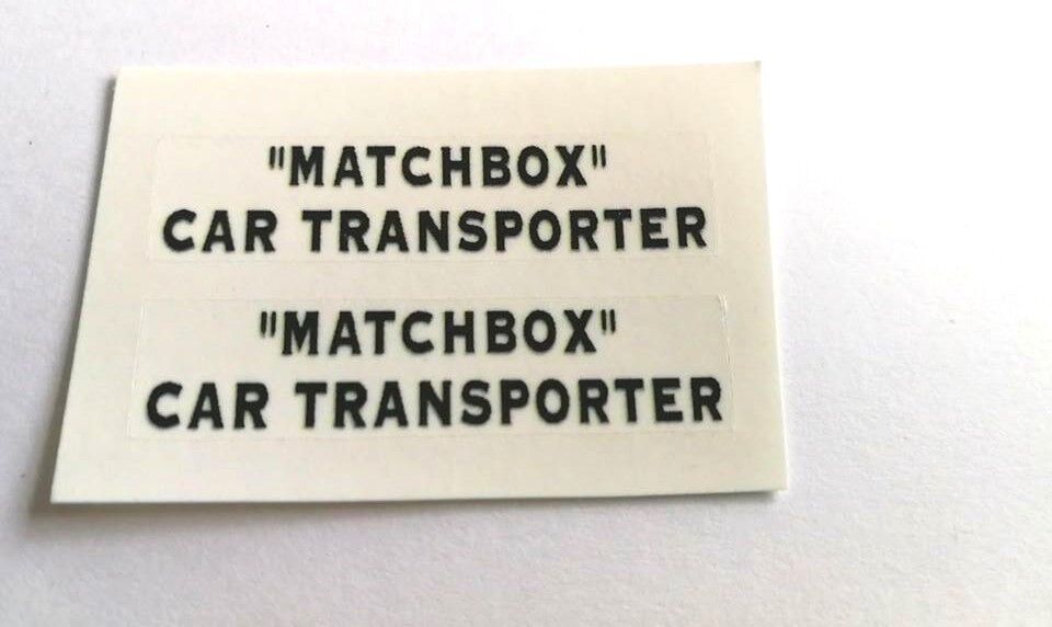 Lesney/Matchbox No A2 Bedford Articulated Car Transporter decal set only pre-cut