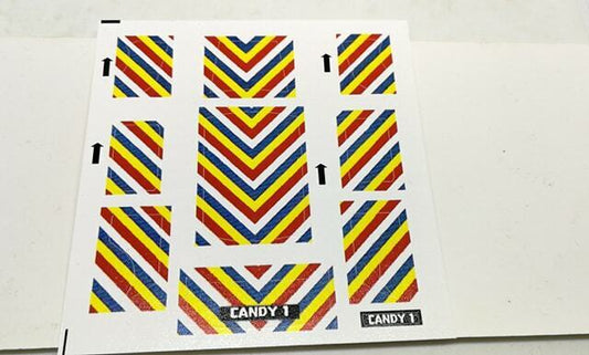 Dinky 107 Stripey Magic Mini decals set only pre-cut