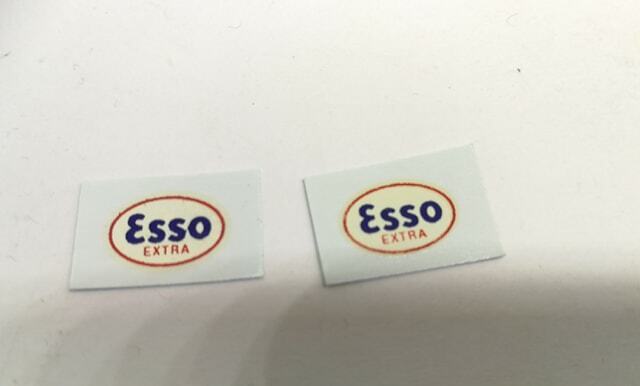 Dinky 781 Esso Petrol Pump decals for 1 pump head ( R)