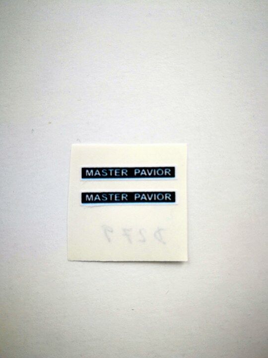 Dinky 279 Aveline Barford Master Pavior decals only