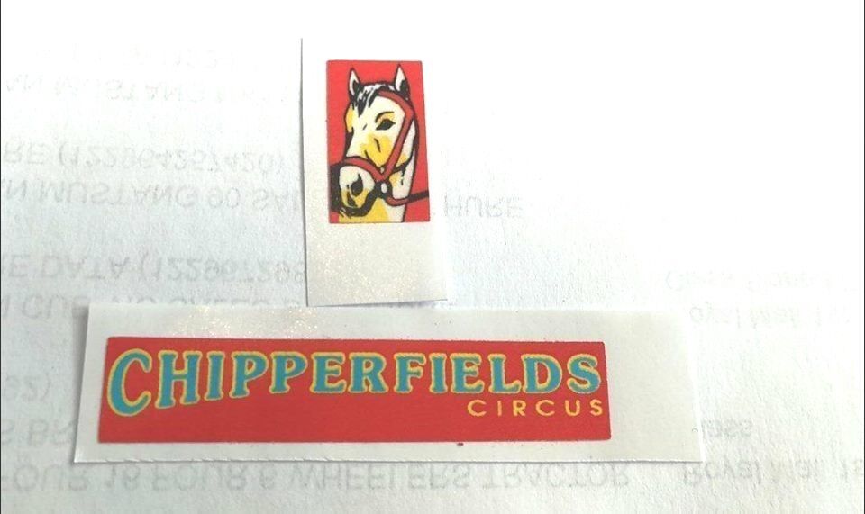 Corgi 1130 Chipperfields Circus Van paper sticker set only pre-cut